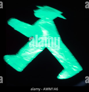 Nahaufnahme der Fußgängerüberweg Zeichen Stockfoto