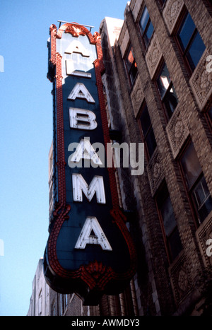 Theater-Zeichen in Birmingham, Alabama, USA Stockfoto