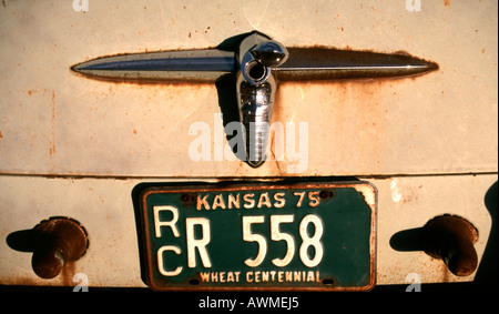 Altes Auto in Kansas Stockfoto