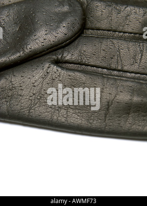 SCHWARZE LEDER-HANDSCHUH Stockfoto