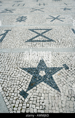 Fischer Unterzeichnung Markierungen an einem Platz in Povoa de Varzim, Portugal. Stockfoto