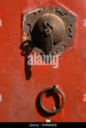 China, Peking, Verbotene Stadt, Türgriff, Nahaufnahme Stockfoto