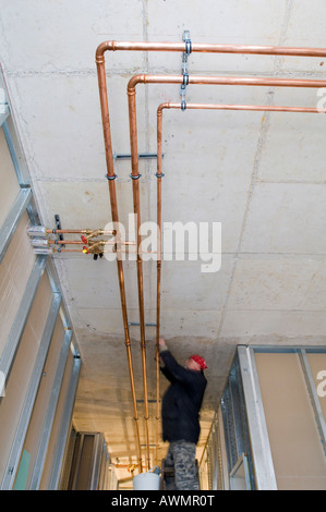 Bau eines Krankenhauses, Versorgung, Technik, Gelsenkirchen, Nordrhein-Westfalen, Deutschland Stockfoto