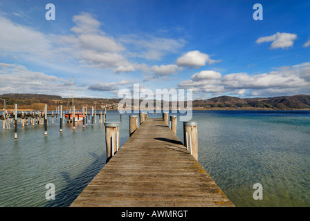 Dock, Bodensee, Bodman-Ludwigshafen, Baden-Württemberg, Deutschland, Europa Stockfoto