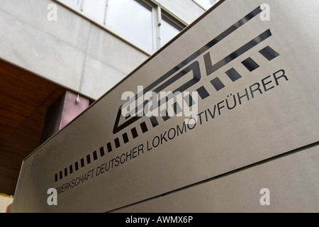 Sitz der Deutschen Bahn Fahrer Union (Gewerkschaft Deutscher Lokomotivfuehrer oder GDL), Frankfurt, Hessen, Deutschland, Eur Stockfoto