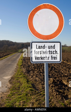 Zeichen: Kein Eintrag, landwirtschaftlichen Fahrzeugen, Deutschland, Europa Stockfoto