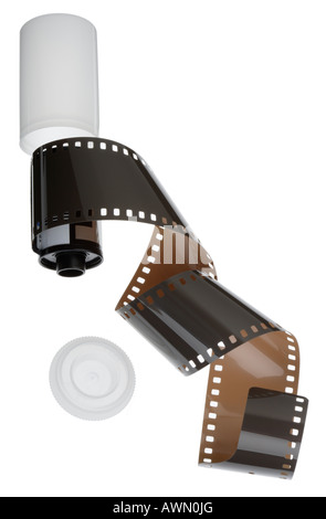 35mm Film und Kassette Stockfoto
