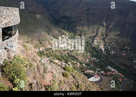 Restaurant Mirador de Cesar Manrique, Valle Gran Rey, La Gomera, Kanarische Inseln, Spanien Stockfoto