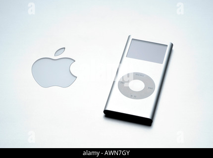 Apple iPod Nano II Silber Stockfoto