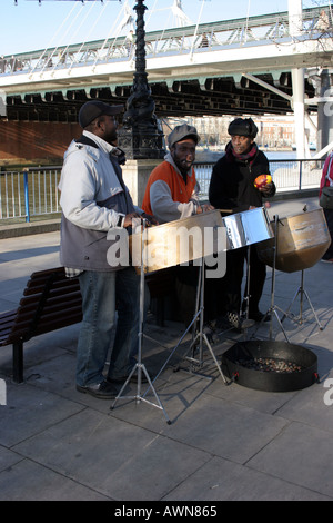 Straßenmusikanten Southbank London England Stockfoto