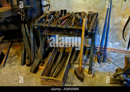 1920er Jahre Schmied Hämmer, Industriemuseum, Lauf eine der Peignitz Middle Franconia, Bayern, Deutschland, Europa Stockfoto