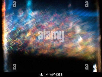 Fleckige Lichteffekt, rot-, gelb-, grün- und Blues. Stockfoto