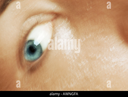 Frau Blau Auge, close-up Stockfoto