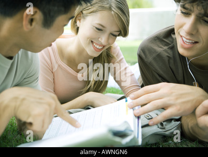 College-Studenten gemeinsam studieren Stockfoto