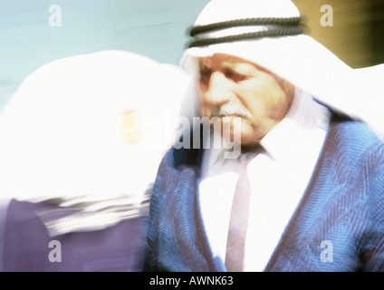 Israel, Jerusalem, älterer Mann tragen der Kufiya, close-up, unscharf Stockfoto