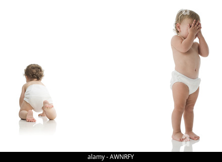 Babys in Windeln Stockfoto