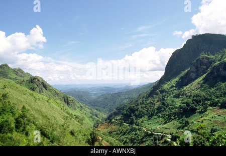 Sri Lanka Ella Ansicht der Küstenebene von Rasthaus Stockfoto