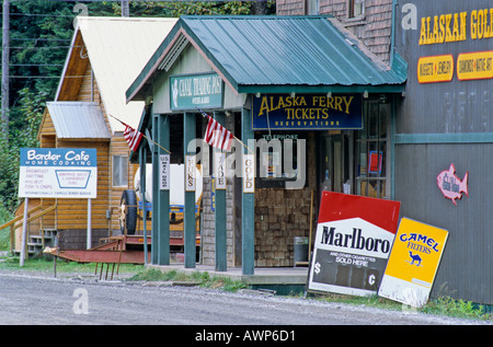 Main Street Hyder Alaska 1 Stockfoto