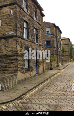 Albert-Terrasse in Saltaire Stockfoto