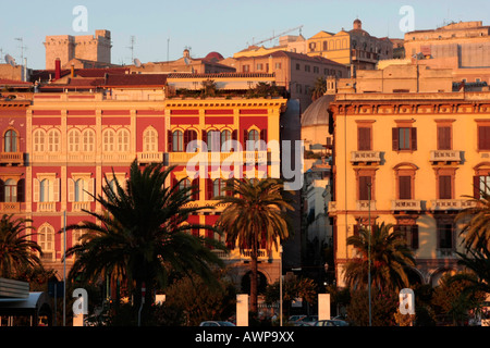 Via Roma im alten Teil der Stadt, Cagliari, Sardinien, Italien, Europa Stockfoto