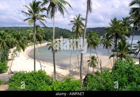 Sri Lanka Unawatuna Strand von der Landzunge Stockfoto