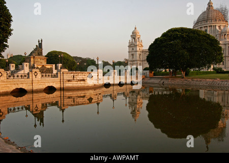 Wasserkanal an das Victoria Memorial, Kalkutta, Westbengalen, Indien, Asien Stockfoto