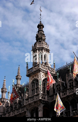 Turm, Haus des Königs (Französisch: Maison du Roi, Niederländisch: Broodhuis), Brüssel, Belgien Stockfoto