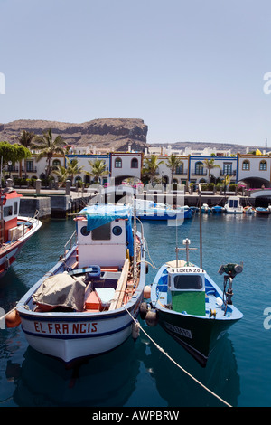 Angeln Fräser in Puerto de Morgan Hafen, Gran Canaria, Kanarische Inseln, Spanien, Europa Stockfoto