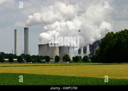 Kohle-Kraftwerk Weisweiler in der Nähe von Aachen, Nordrhein-Westfalen, Deutschland, Europa Stockfoto