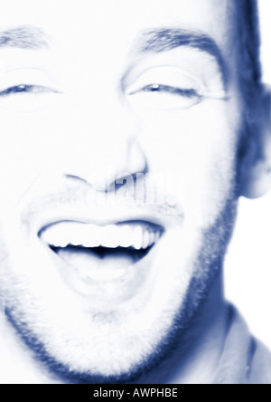 Mann lächelnd, Nahaufnahme, Porträt Stockfoto