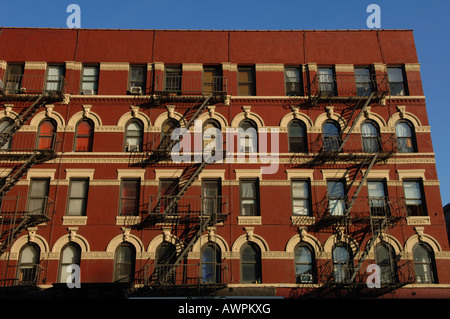 Ein Wohnhaus im Stadtteil Chelsea von New York City Stockfoto