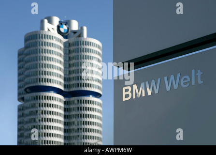 BMW Welt (BMW Welt) Exhibition Centre und BMW-Zentrale in München, Bayern, Deutschland, Europa Stockfoto