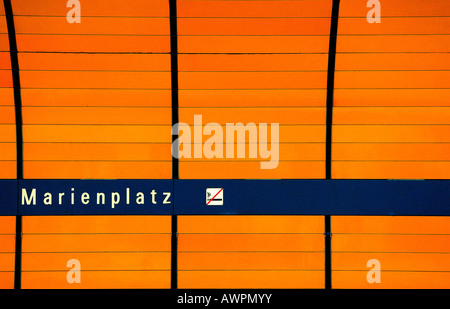 Marienplatz u-Bahn Station, München, Bayern, Deutschland, Europa Stockfoto