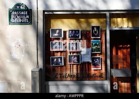 Theater, Quartier De La Butte Aux Cailles, 13. Arrondissement, Paris, Frankreich, Europa Stockfoto