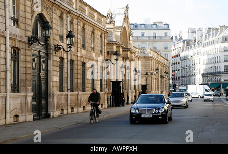 Élysée-Palast, Rue du Faubourg Saint-Honore, Paris, Frankreich, Europa Stockfoto