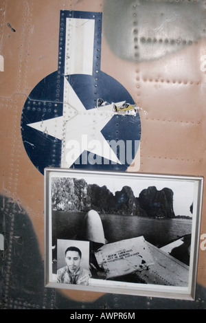 Bild eines amerikanischen Piloten, Kriegsmuseum in Hanoi, Vietnam, Asien Stockfoto