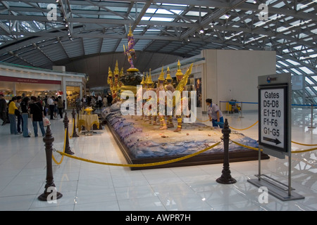 Der neue Flughafen Suvarnabhumi, Bangkok, Thailand, Asien Stockfoto