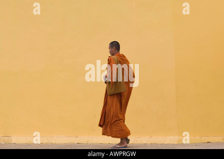 Buddhistischer Mönch, Phnom Penh, Combodia, Asien Stockfoto