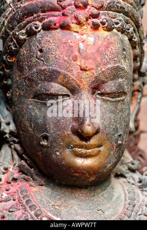 Historischen Bronze Statue, Goldene Tempel Kwa Bahal, Patan, Kathmandu, Nepal Stockfoto