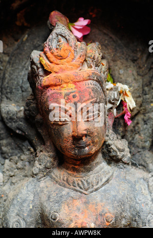 Historischen Bronze Statue, Goldene Tempel Kwa Bahal, Patan, Kathmandu, Nepal Stockfoto