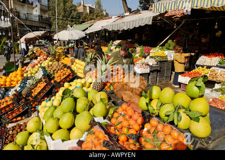 Obst und Gemüse Markt in Damaskus, Syrien Stockfoto