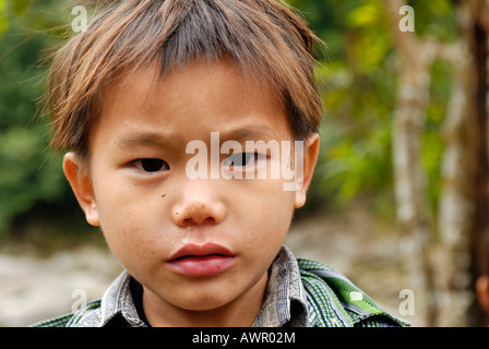 Kind von einem Berg Stamm, Ha Giang Provinz, Nord-Vietnam Stockfoto
