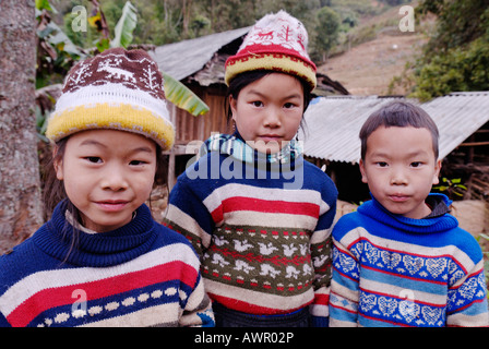 Kind von einem Berg Stamm, Ha Giang Provinz, Nord-Vietnam Stockfoto