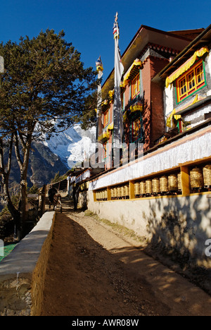 Buddhistisches Kloster in Namche Bazar, Sagarmatha Nationalpark, Khumbu Himal, Nepal Stockfoto