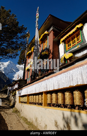 Buddhistisches Kloster in Namche Bazar, Sagarmatha Nationalpark, Khumbu Himal, Nepal Stockfoto