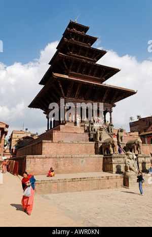 Nyatapola-Tempel, Taumadhi Tole, alte Stadt Bhaktapur, Kathmandu, Nepal Stockfoto