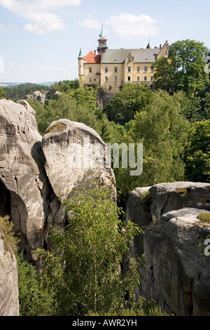 Hruba Skala Schloss Cesky Raj, Tschechische Republik Stockfoto