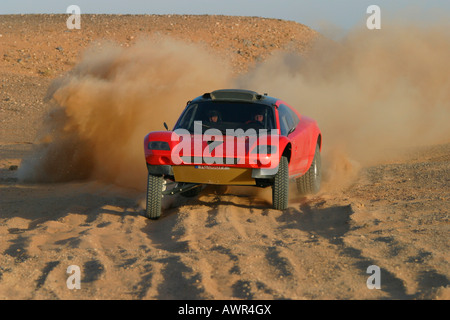 Paris-Dakar, Tarek Fahrzeug, Prototyp Test in Marokko, VW, Treiber Jutta Kleinschmidt, Co-Pilot Fabrizia Pons, Afrika Stockfoto