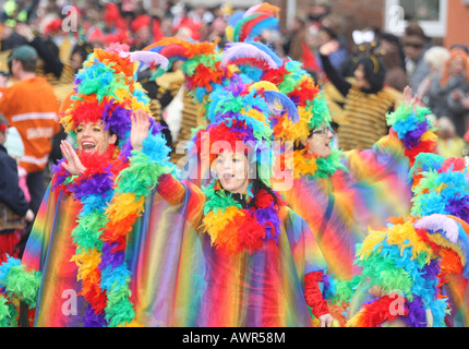 Karneval-Parade in Mülheim-Kärlich, Rheinland-Pfalz, Deutschland Stockfoto