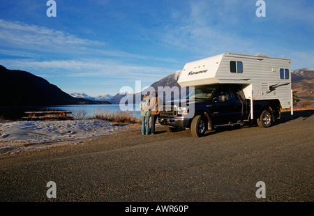 Auf dem Alaska Highway, Yukon Territorium, Kanada Stockfoto